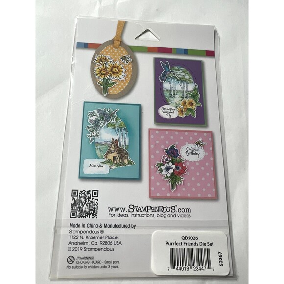 STAMPENDOUS clear stamps & cutting dies QD5026 Purrfect Friends - Picture 2 of 3